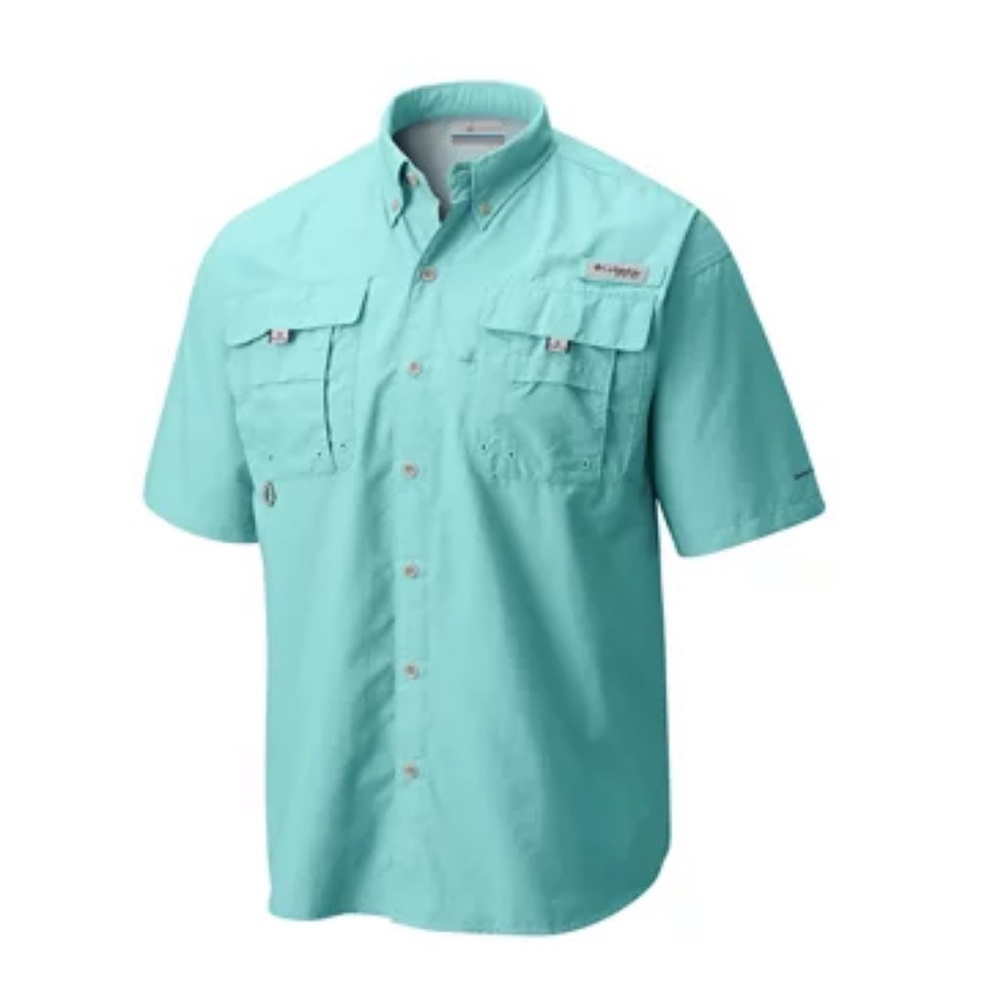 PFG Bahama II Short Sleeve Shirt Light Blue